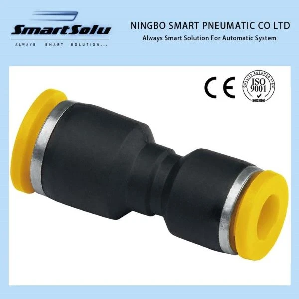 PG Tipo de empuje de plástico en accesorios neumáticos
